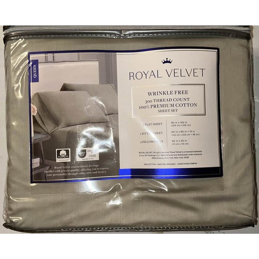 Queen Royal Velvet Wrinkle Free Sheet  Set